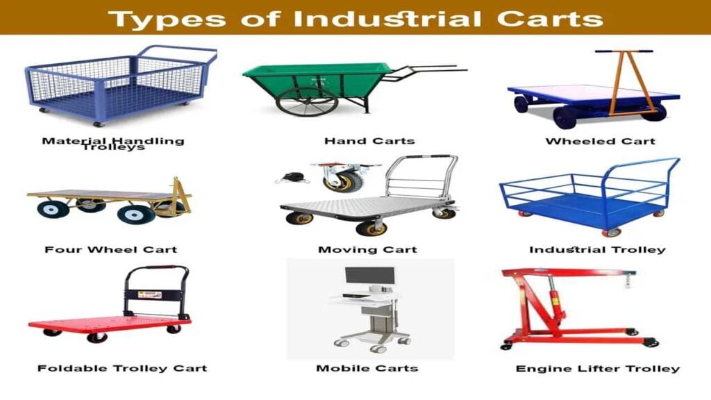 Trolly Types Types of Industrial Carts (औद्योगिक गाड़ियों के प्रकार)