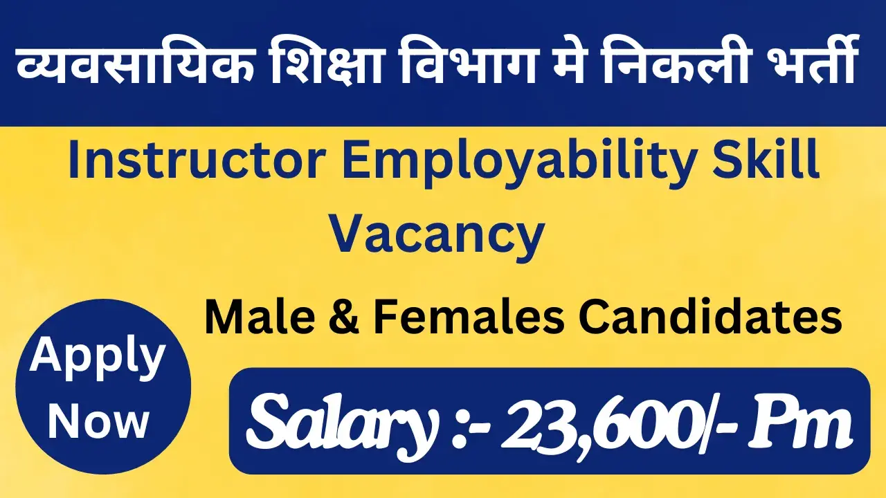 Instructor Employability Skill Vacancy