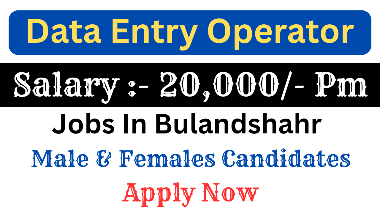 Data Entry Operator Jobs in Bulandshahr