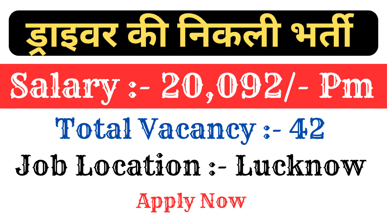 Latest Driver Job Openings in Lucknow