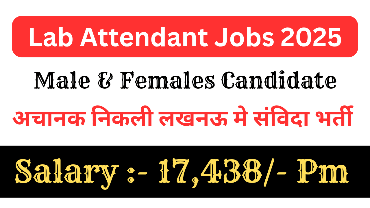 Lucknow Lab Attendant Jobs 2025