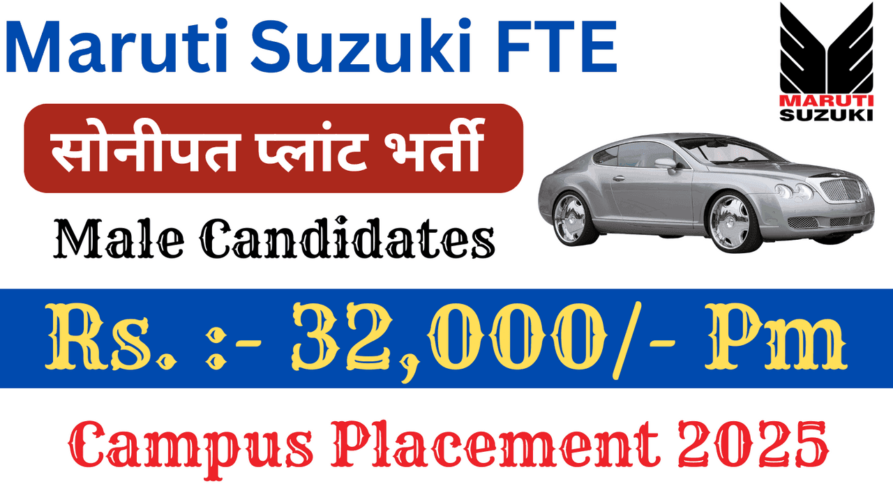 Maruti Suzuki FTE Recruitment 2025 – Campus Placement