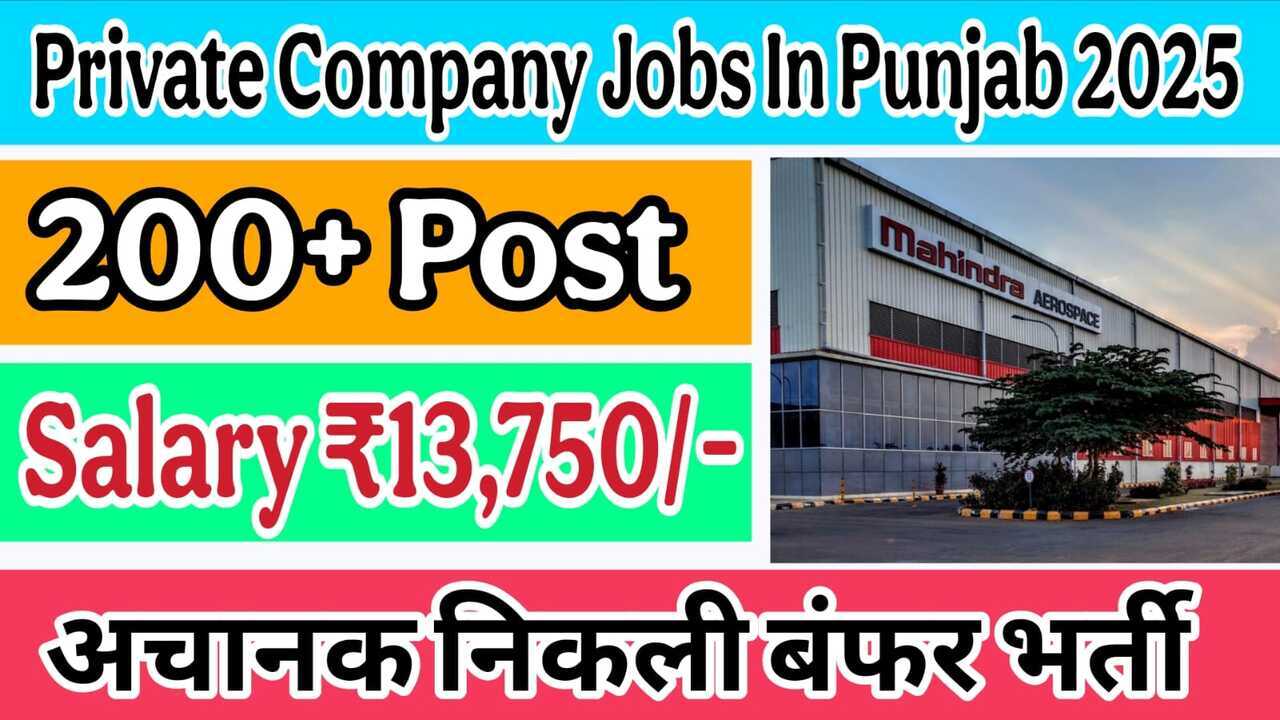 Private Company Jobs In Punjab