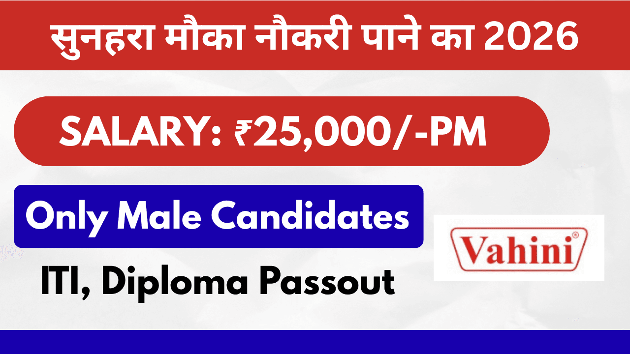 Big ITI Job Opportunity 2026 – New Bharti for Various Posts