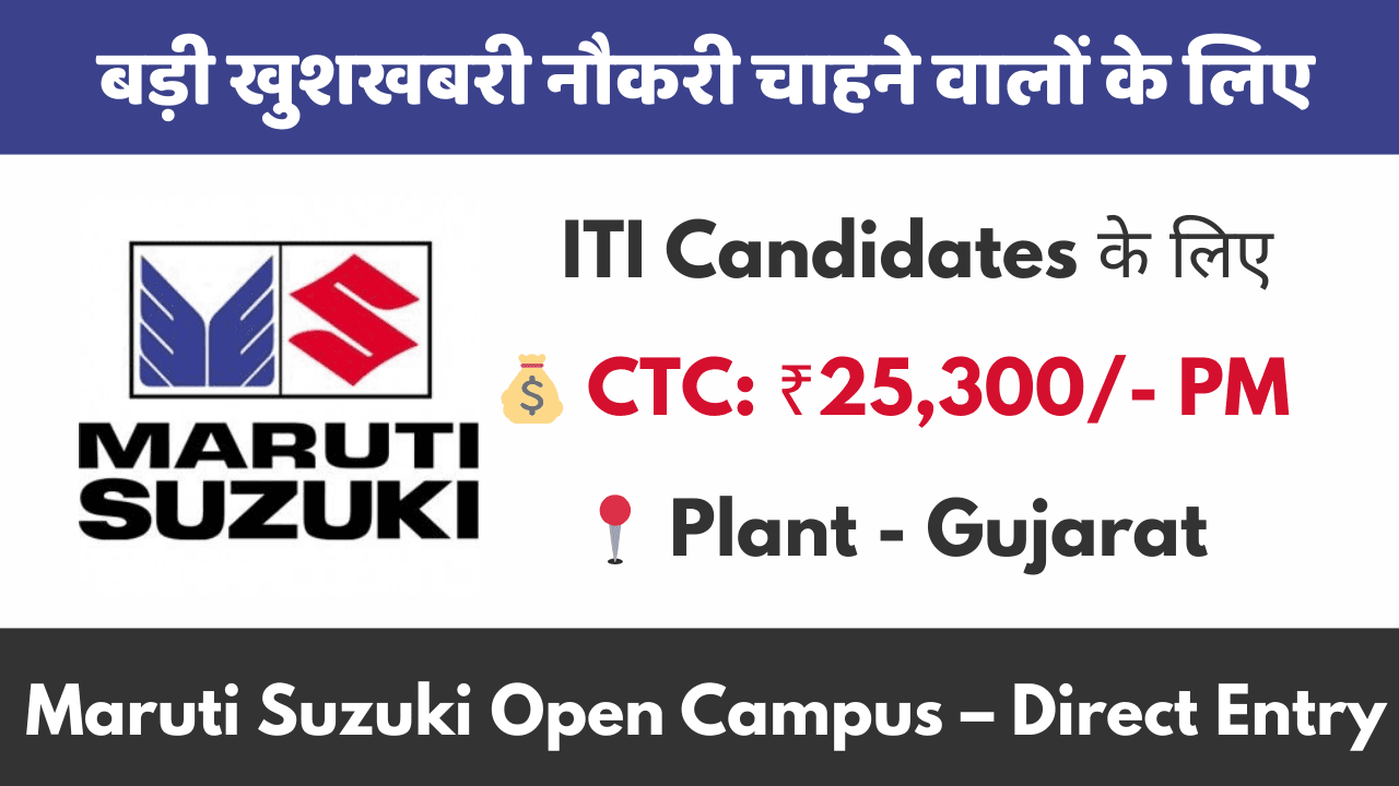 Maruti Suzuki Recruitment 2026 – ITI Posts Open Now