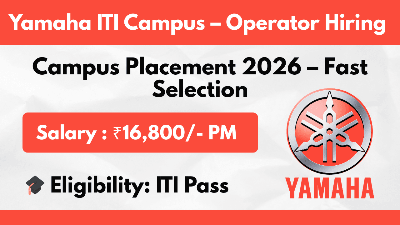 New Private Recruitment 2026 – ITI Operator Opportunity