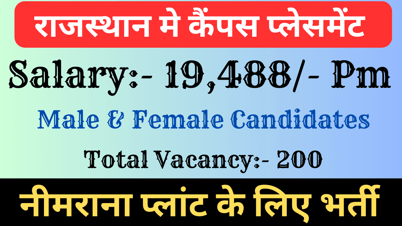 Latest Neemrana Vacancy