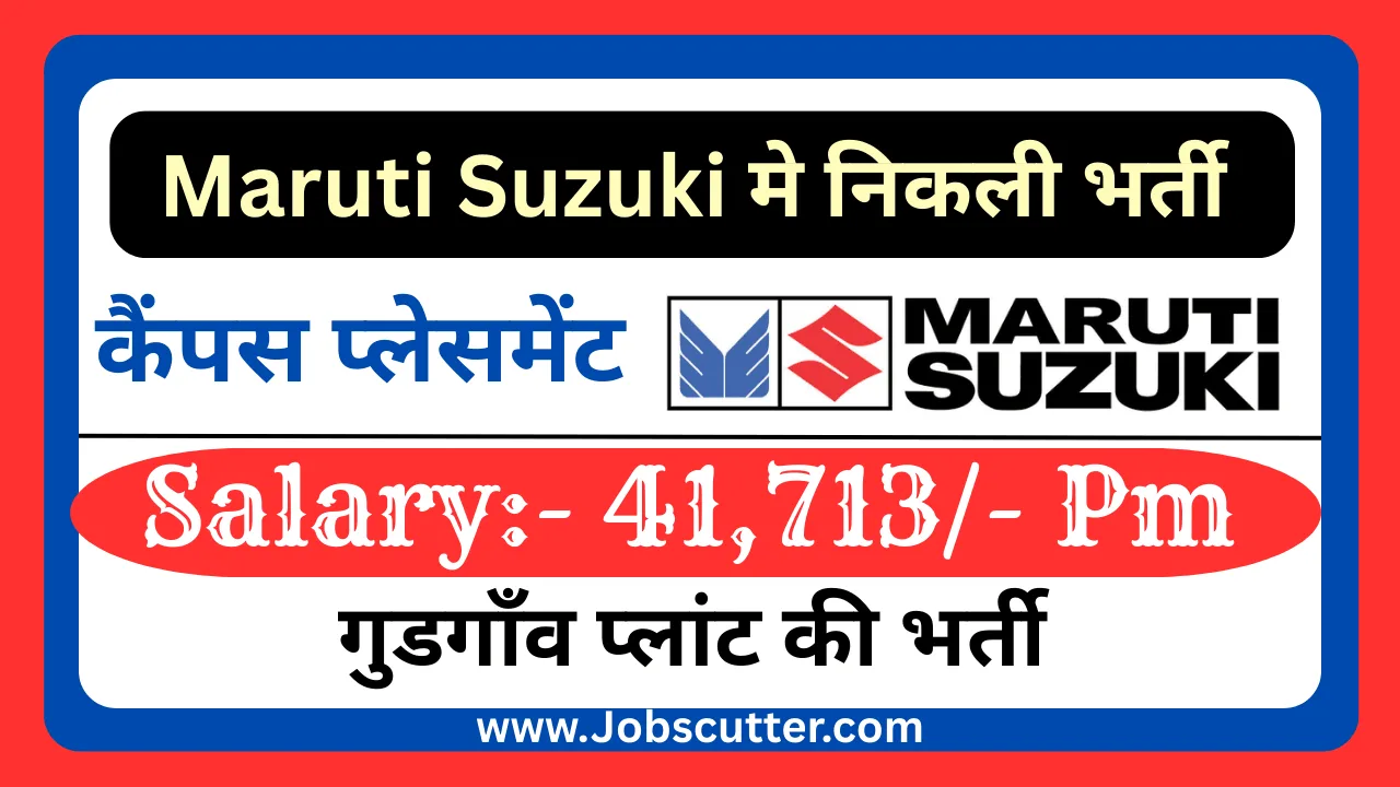 Maruti Suzuki Recruitment 2026 – ITI Posts Open Now