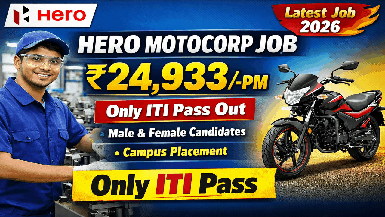 Hero Jobs In Haridwar 2026 – ITI Recruitment & Campus Placement