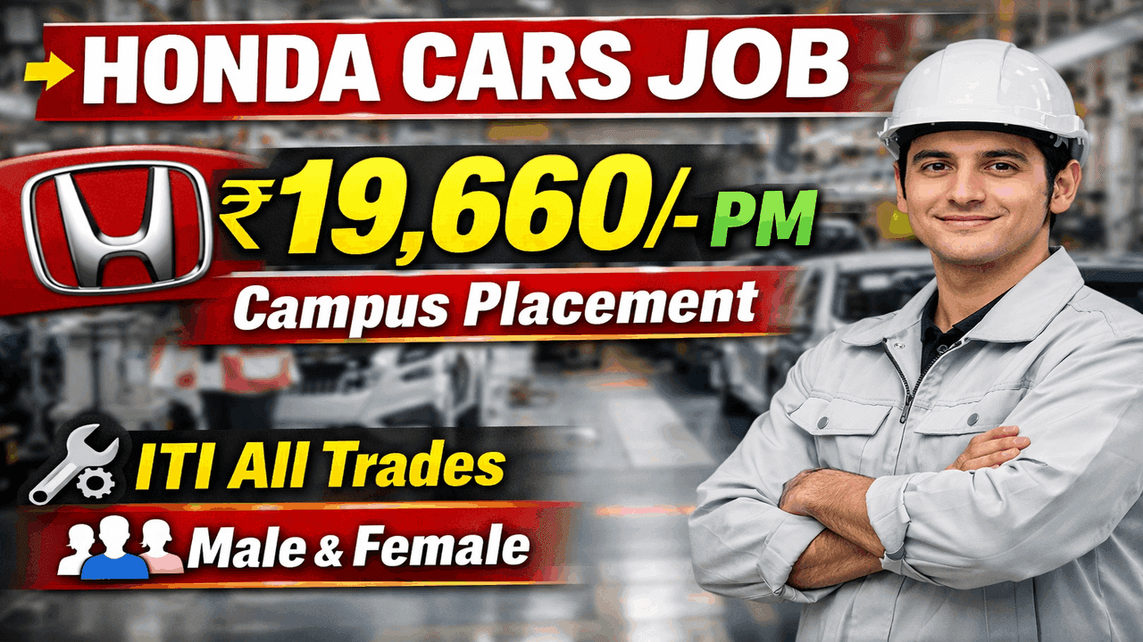 Honda Cars ITI Recruitment 2026: इस दिन होगा इंटरव्यू