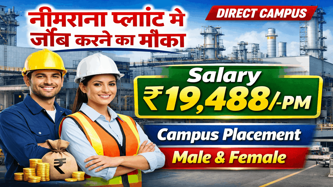 Hero Neemrana Jobs 2026 – ITI Campus Placement Drive