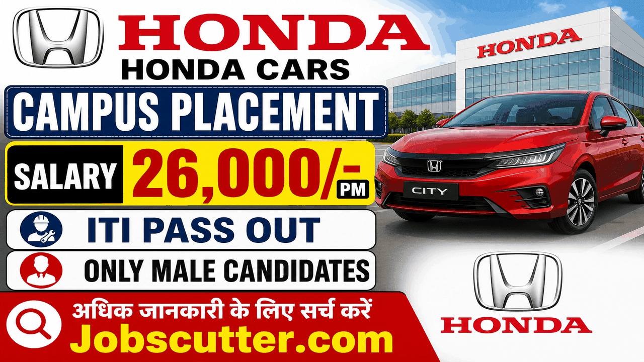 Honda Cars ITI Recruitment 2026: Campus Placement