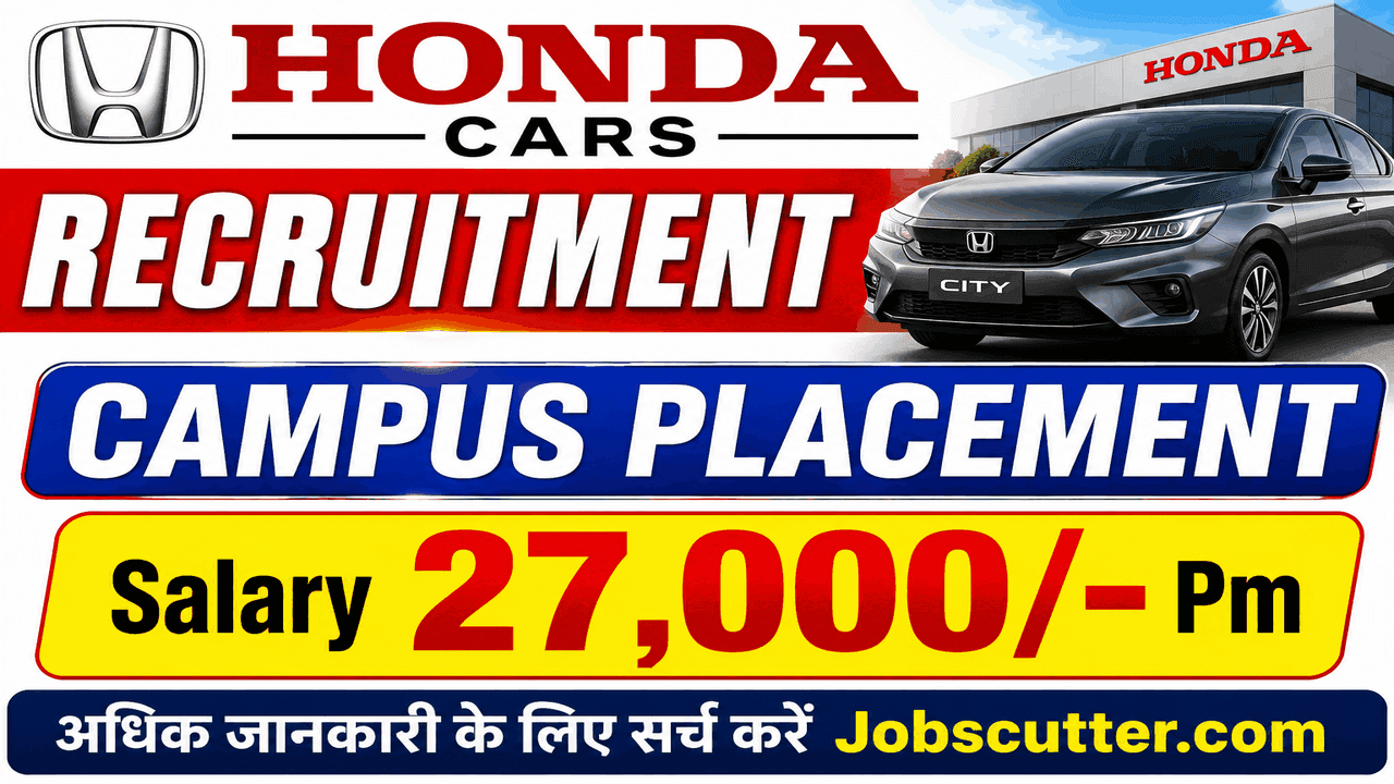 Honda Cars ITI Vacancy 2026 – Campus Placement