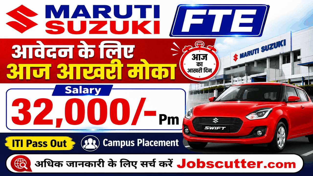 Maruti Suzuki FTE Recruitment 2026 | आवेदन के लिए आज आखरी मोका