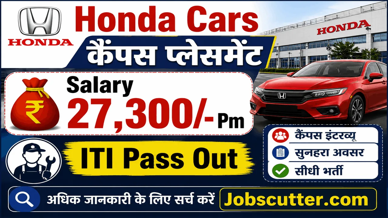 Honda Cars ITI Vacancy 2026 – Job Campus Placement
