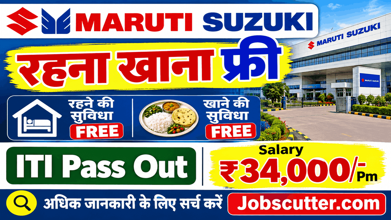 Maruti Company Vacancy 2026 – रहना और खाना फ्री जल्दी देखें