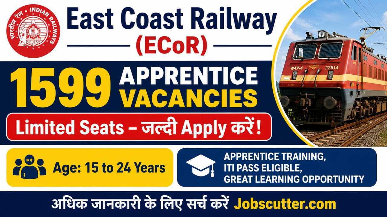 ECOR Railway Apprentice 2026: Online Form Started opportunity