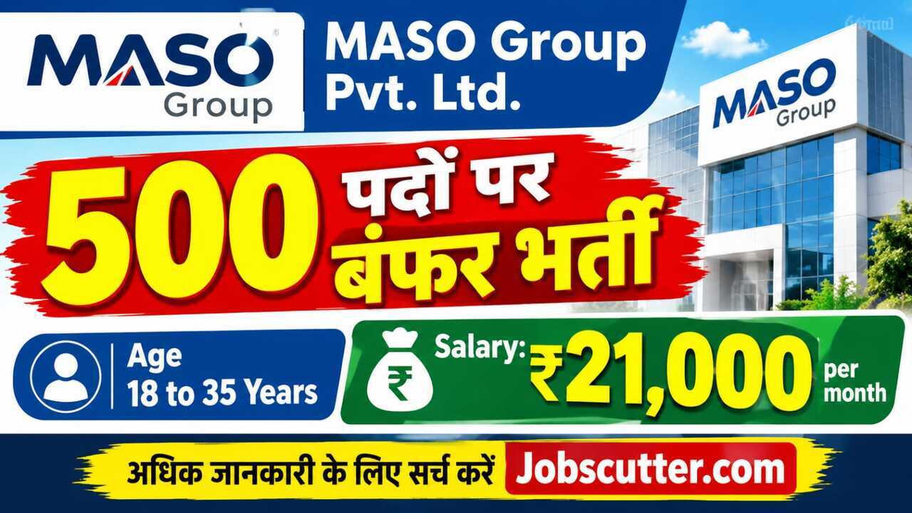 New Jobs Placement In Bihar 2026 – MASO Group 500 Vacancies