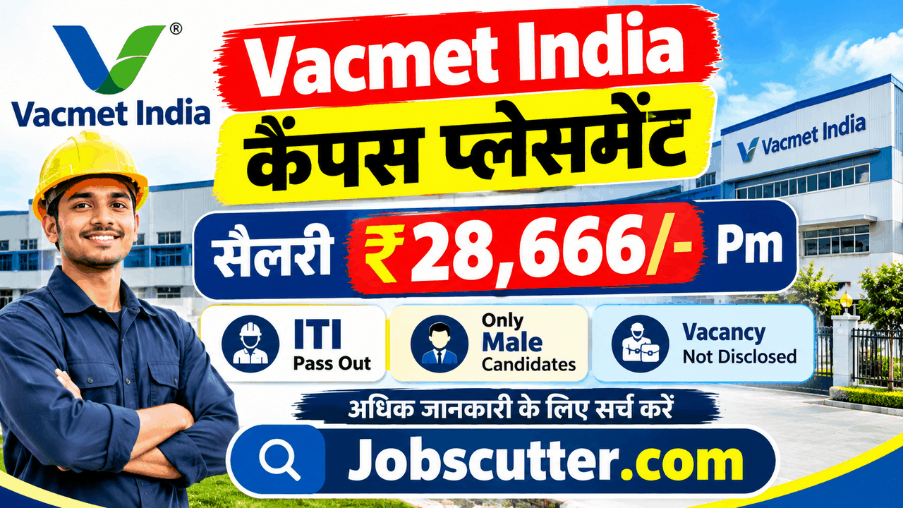 ITI Pass Jobs 2026 – Vacmet India Campus Hiring Now